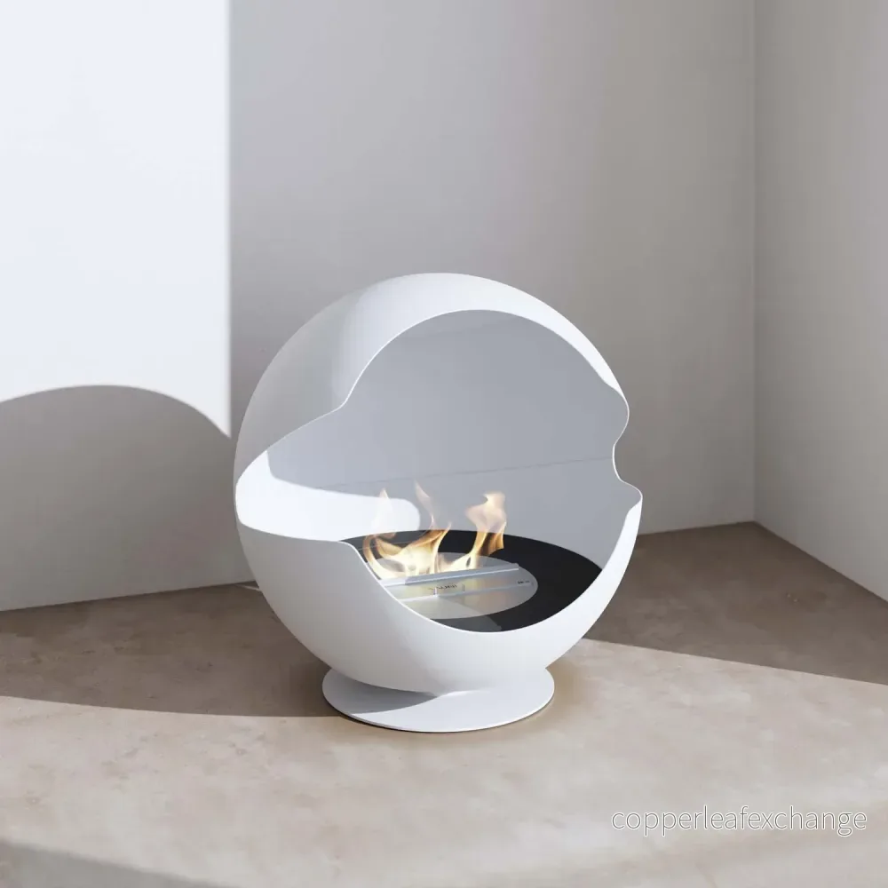 Globe kamin, Vit (låg) Globe kamin, Vit (låg)