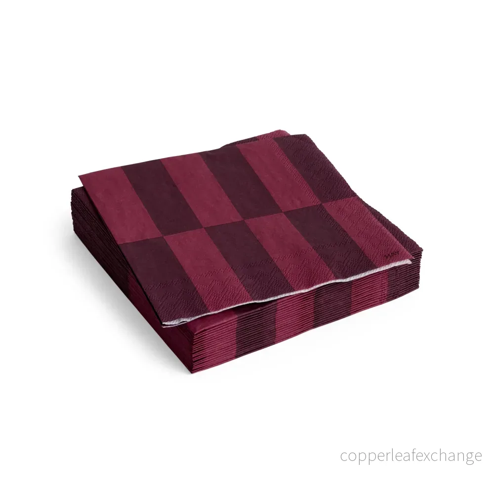 Pattern Napkins-Set of 20 Cocktail-Bordeaux and wine