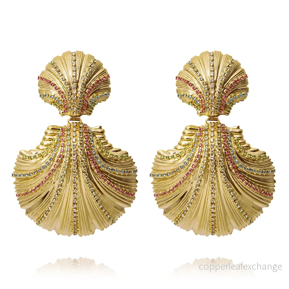 MIRELLA GRANDE EARRINGS GOLD RAINBOW COMBO