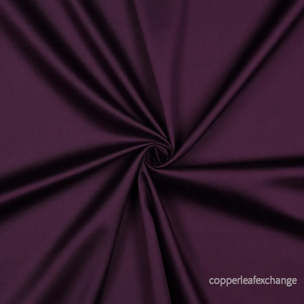 Cotton satin – Fine Luster, Soft – Aubergine – 037