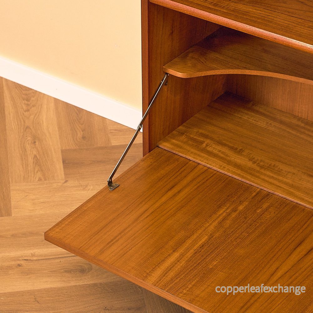 Teak Bookshelf with Drop-front Cabinet - Bild 3