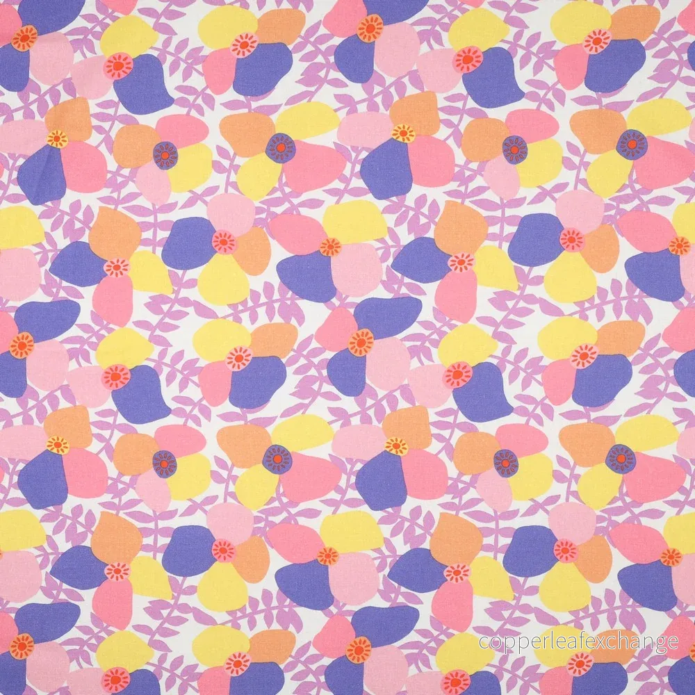 Nerida Hansen - Viscose, Linen - Lema poppies - Lavender - 003 - Bild 2