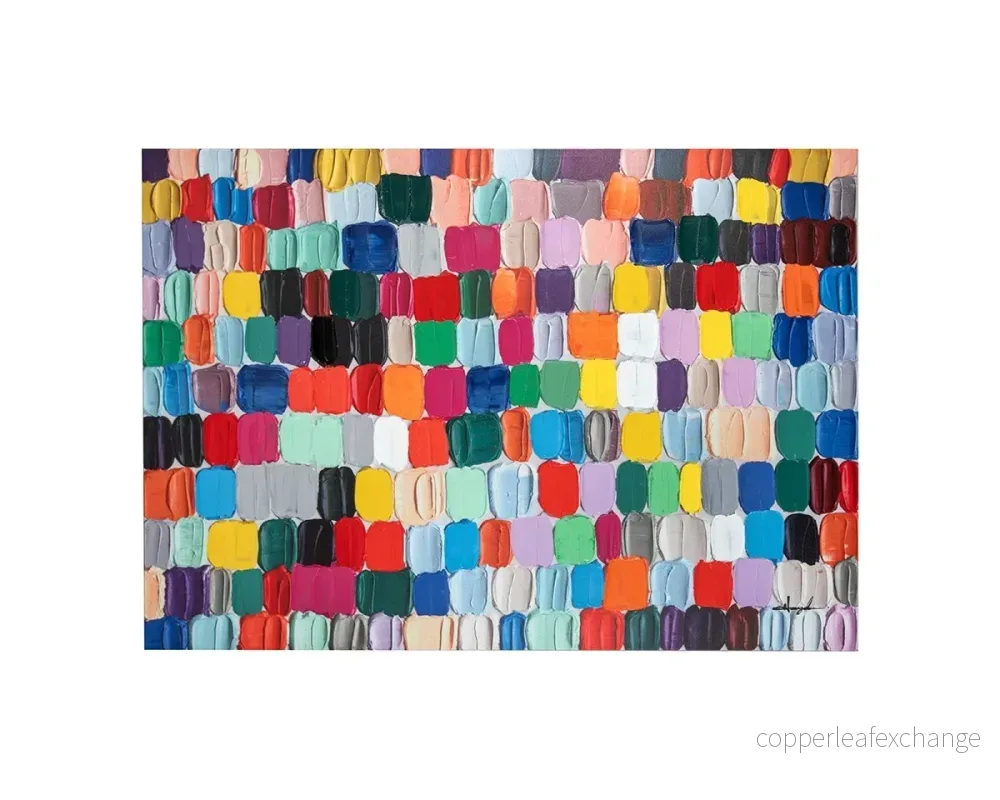 KARE målning TOUCHED COLORFUL DOTS 200×140 cm KARE målning TOUCHED COLORFUL DOTS 200×140 cm