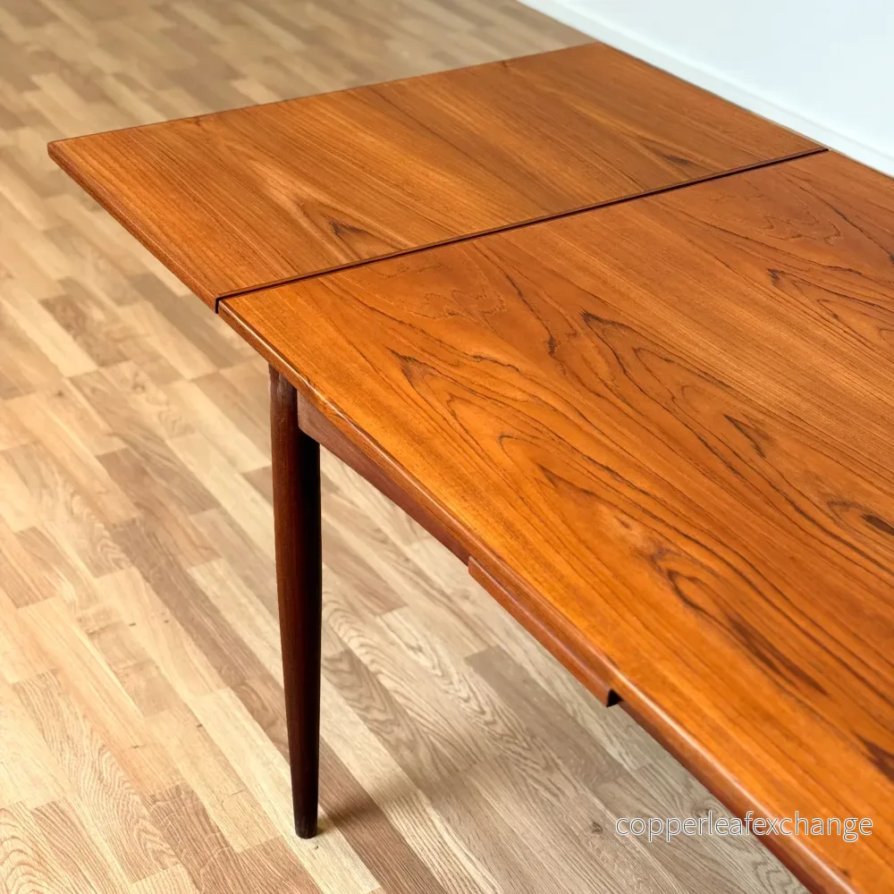 Matbord med förlängningar i teak, 1950-60-tal, Danmark - Bild 3