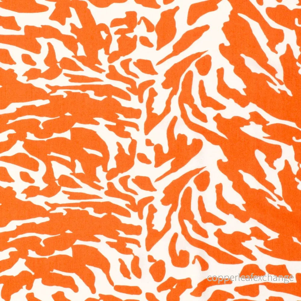 Patterned Viscose – Poplin – Camouflage – Orange