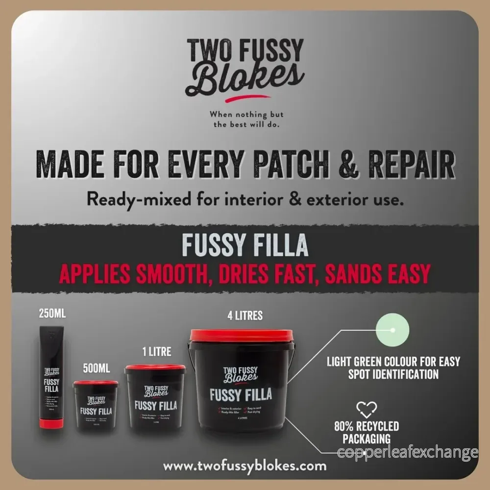 Fussy Filla 1kg I Spackel för utomhus- och inomhusbruk Fussy Filla 1kg I Spackel för utomhus- och inomhusbruk