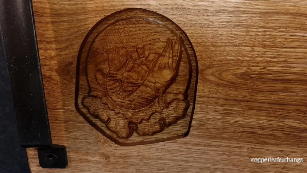 Skärbräda med 3D relief moitv fiskare i båt - Bild 3