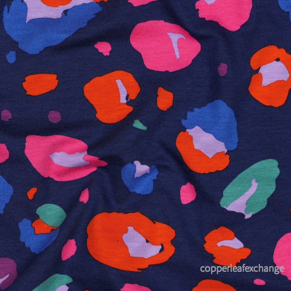 Nerida Hansen - Jersey Gots - Animal - Cotton - Navy - Bild 2