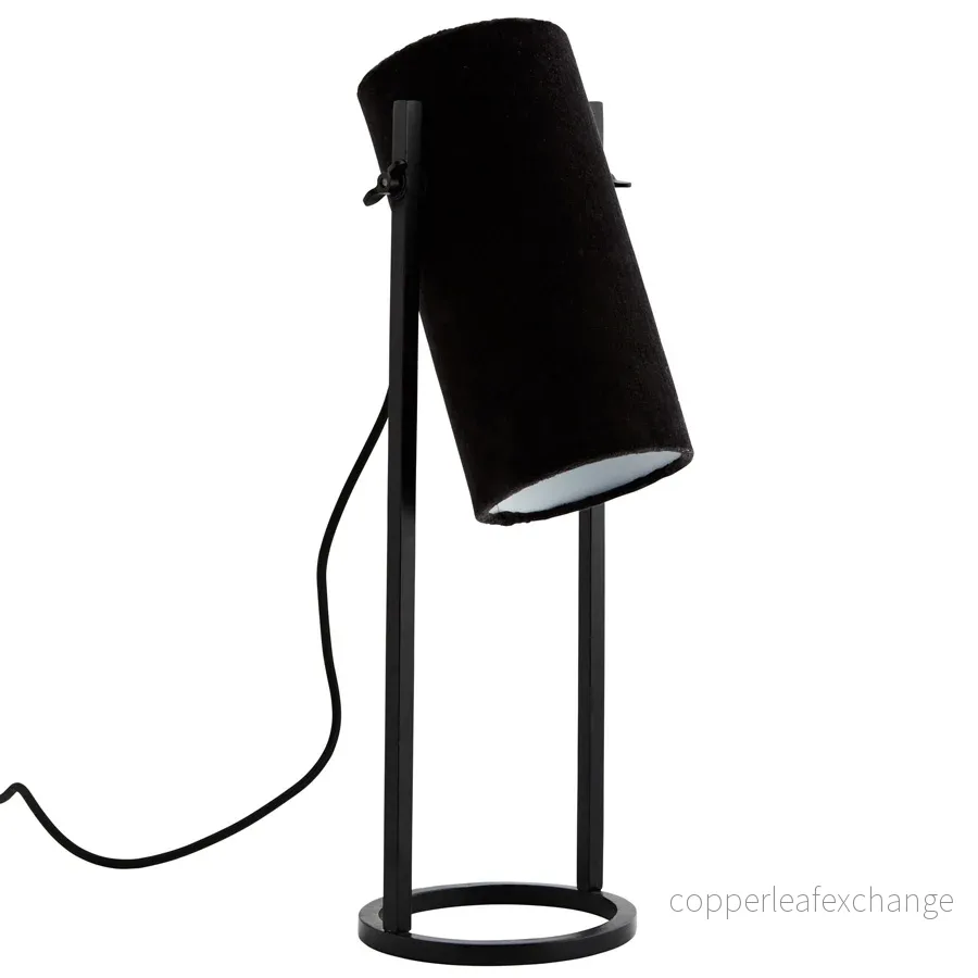 Madam Stoltz bordslampa Svart velour