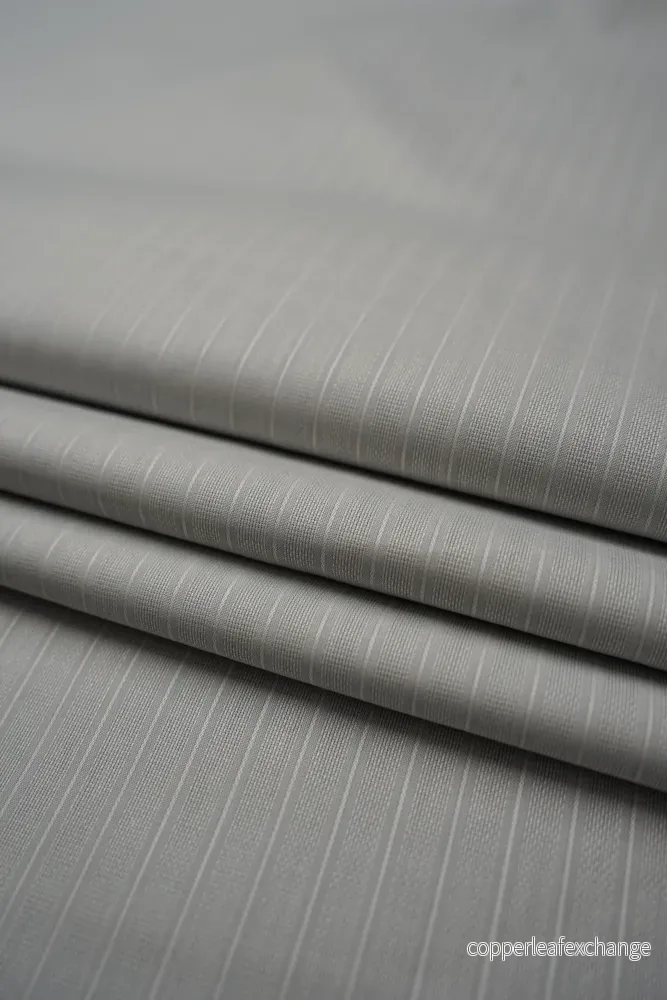 Deadstock – Shirt Fabric – Cotton – Stripe – Light Gray – DS193