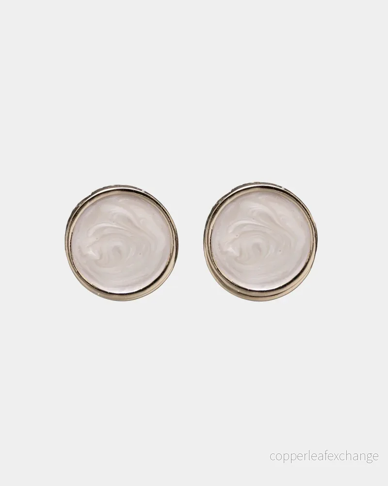 Ava Pearl Earrings Vit