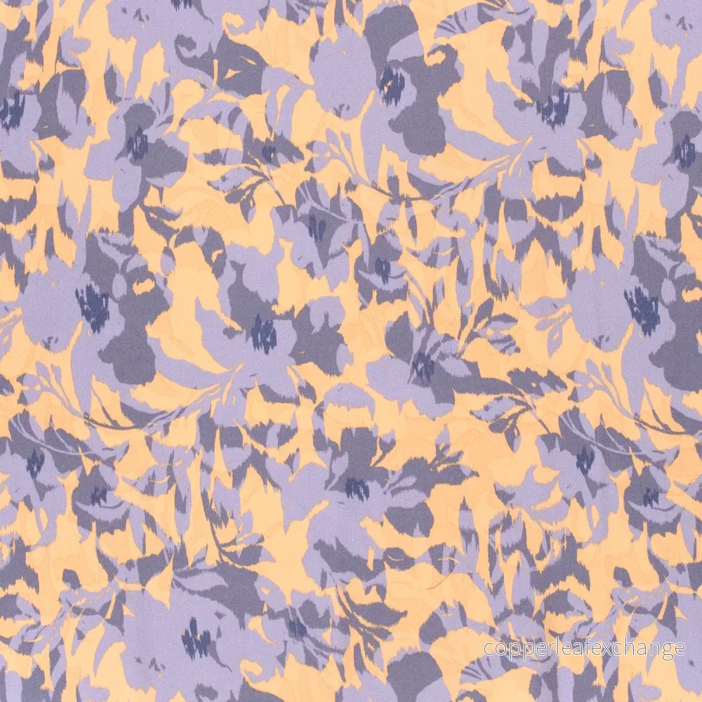 Patterned - Viscose - Satin - Luster - Large floral - Purple - 043 - Bild 2