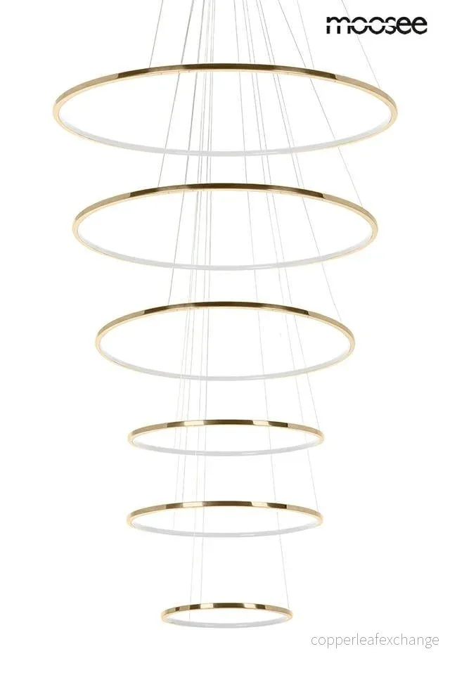 Taklampa MOOSEE - RING SLIM XL, guld
