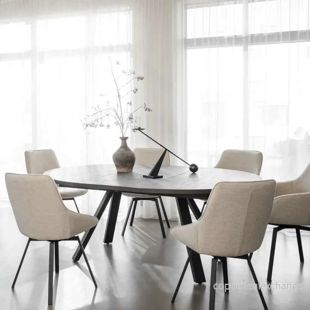 Stol Alison med snurr 2-pack, Ljusbeige - Bild 2