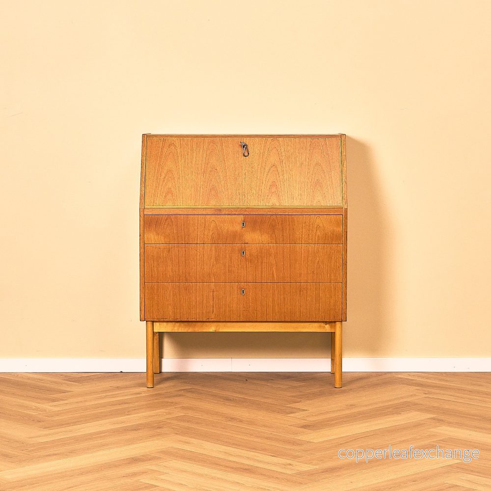 Teak Secretary Writing Desk