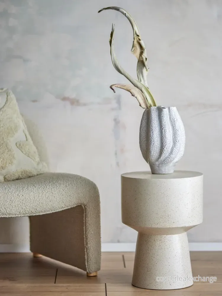 Cove Vase, White, Stoneware - Bild 3