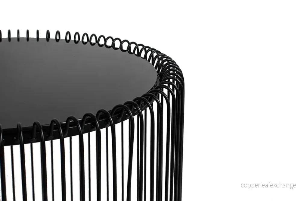 Sidobord KARE - WIRE 44 cm, svart, 2-set - Bild 2