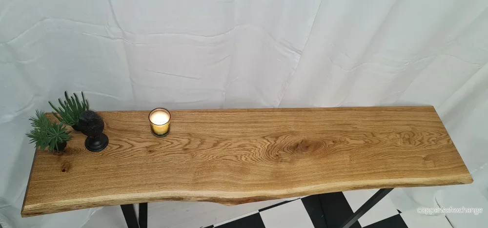 Sidebord av röd ek Live Edge - Bild 3