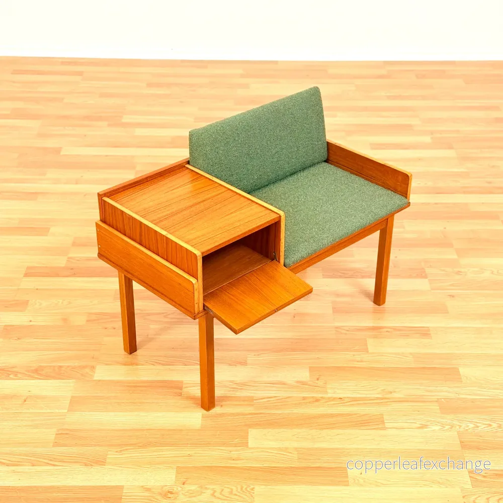 Svensk hallbänk i teak och bok - Bild 3