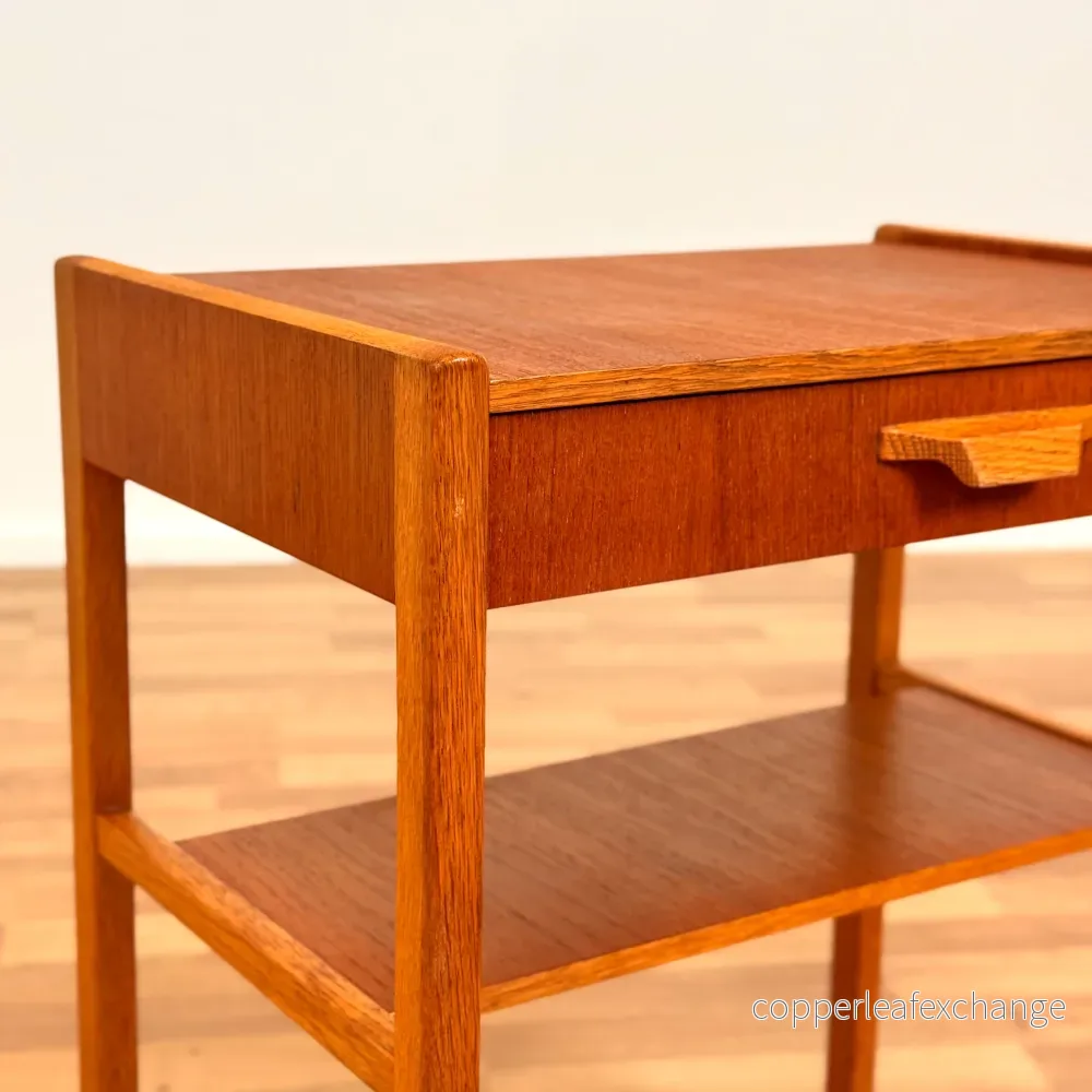Sängbord i teak & ek, 1950-60-tal, Sverige - Bild 3