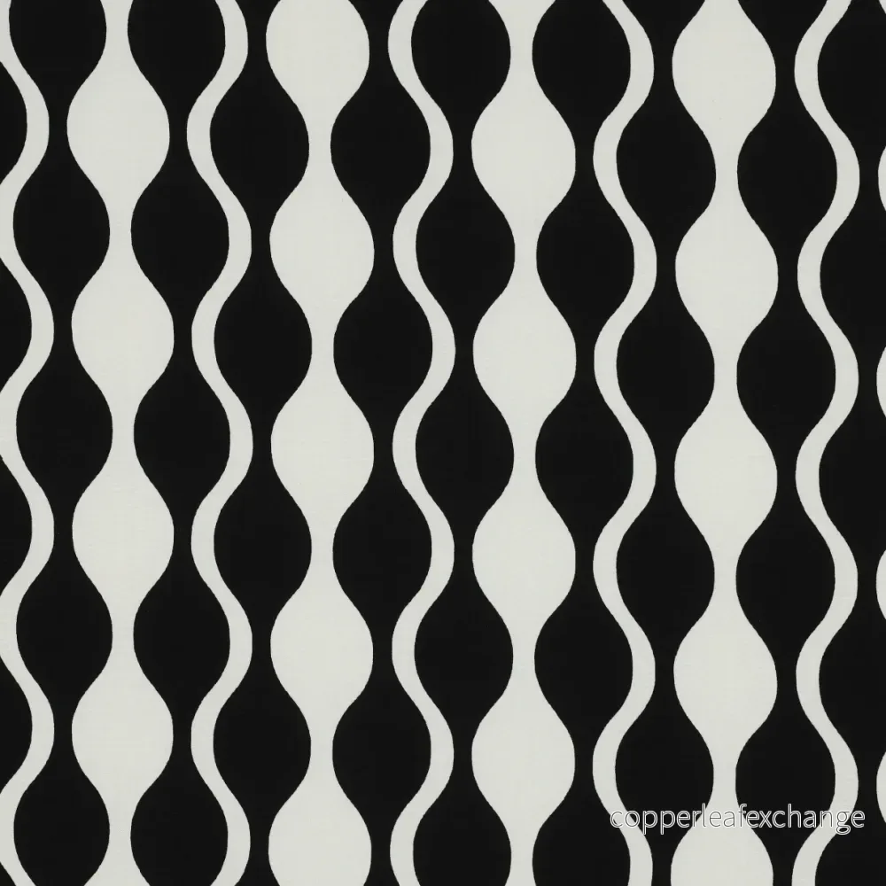 Patterned Viscose - Lenzing Ecovero - Abstract - Black, White - Bild 2