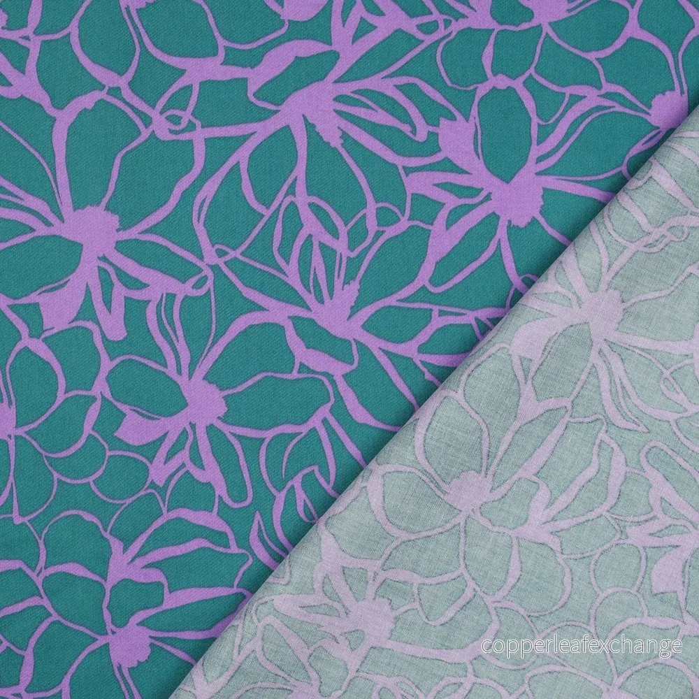Nerida Hansen - Cotton Satin - Magnolia - Cotton - Petrol - Bild 3