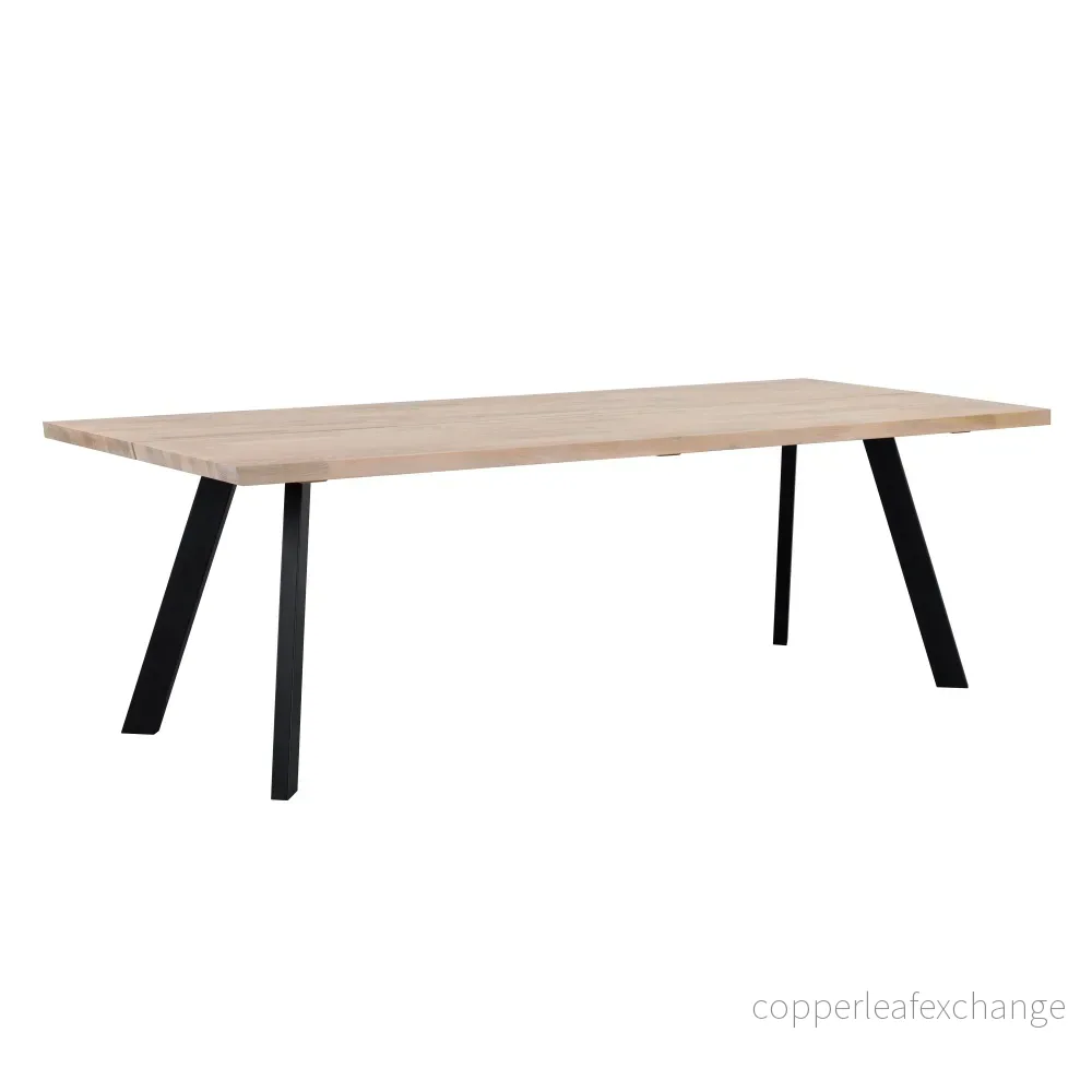 Matbord Fred, Vitpigmenterad ek - Bild 3