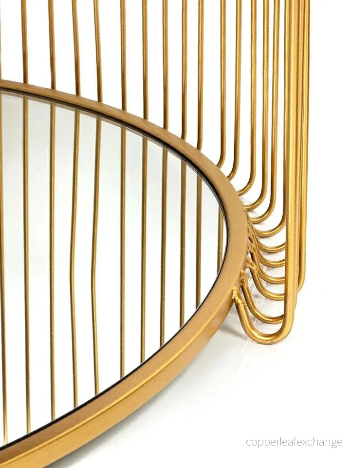 Soffbord KARE DESIGN - WIRE DOUBLE, mässing, 2-set - Bild 3