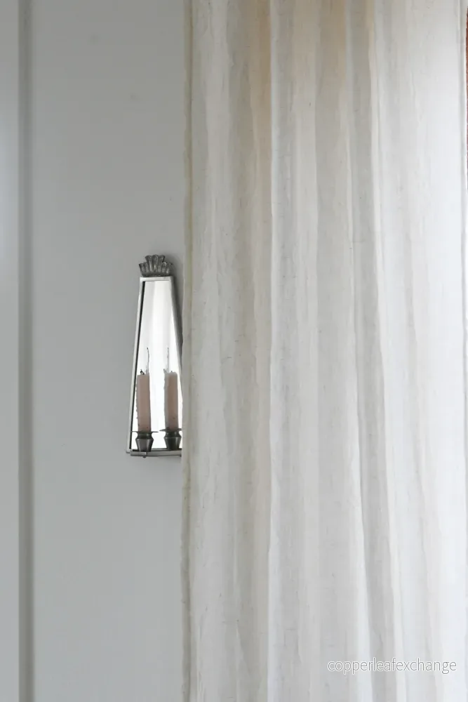 Väggljusstake Tenn/Glas