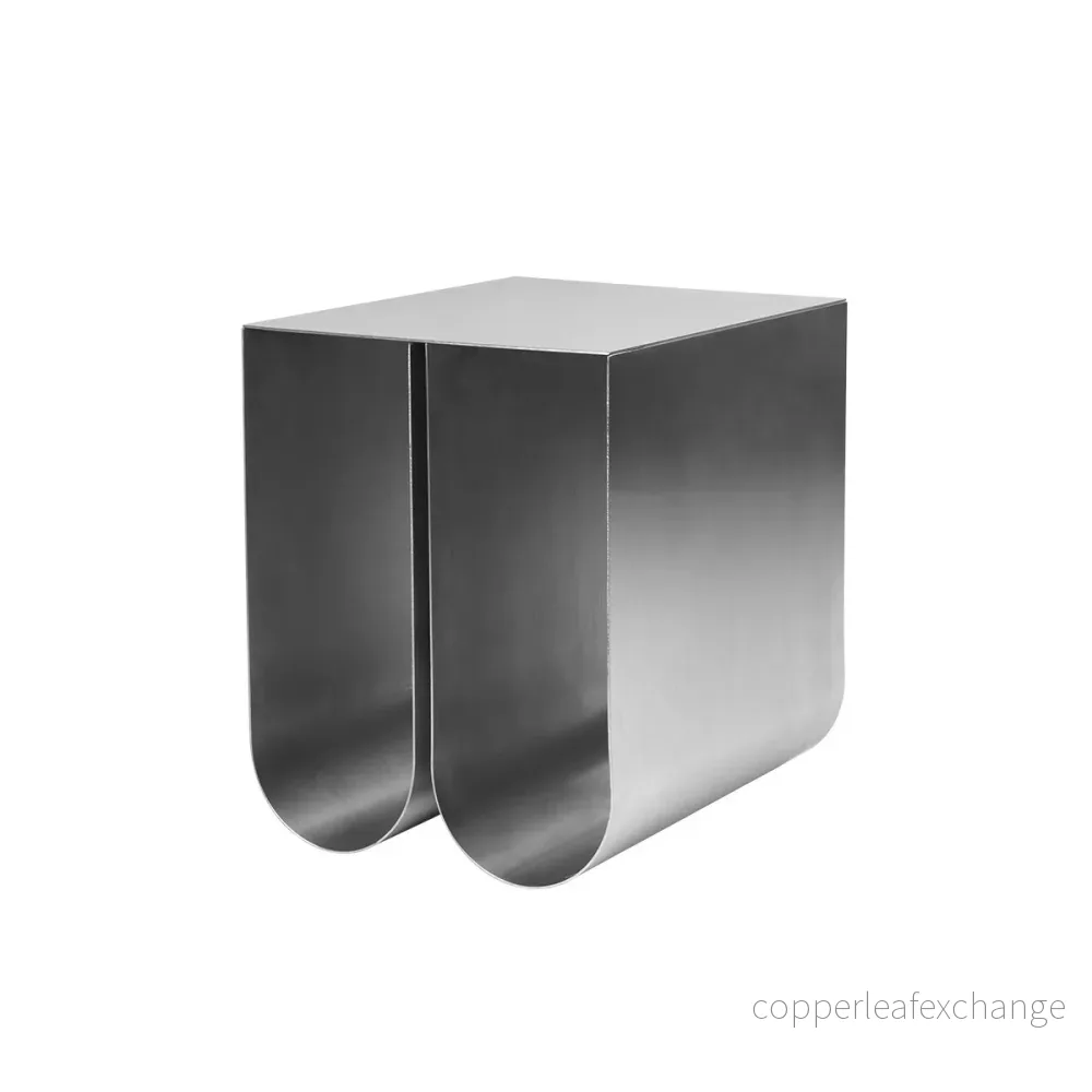 Sidobord Curved, Stainless Steel