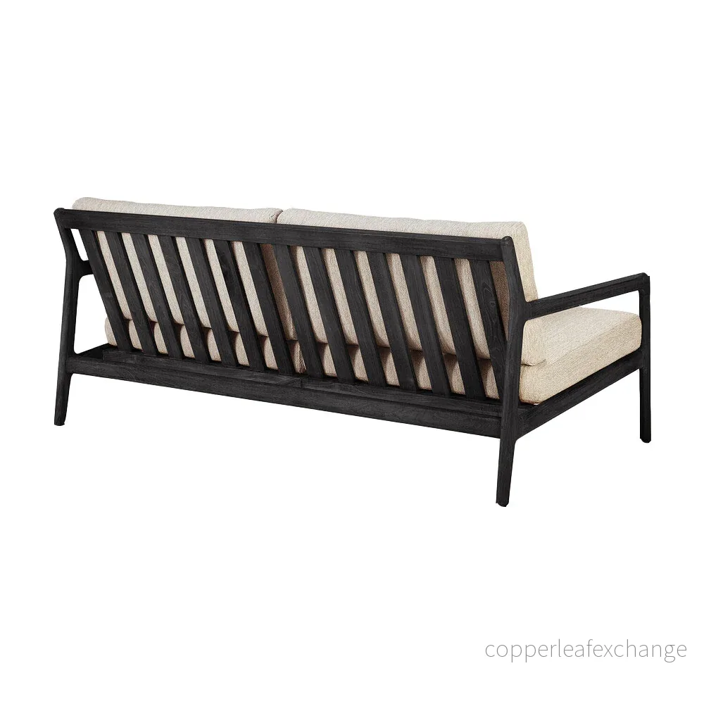 Utemöbel Soffa Jack, Svart teak / Natur - Bild 3